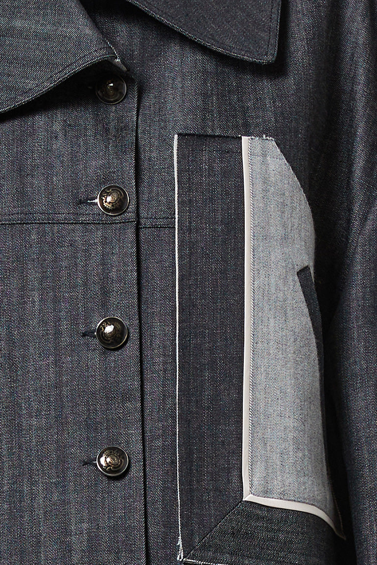 MARAIS bleu - veste en jean structuré oversize