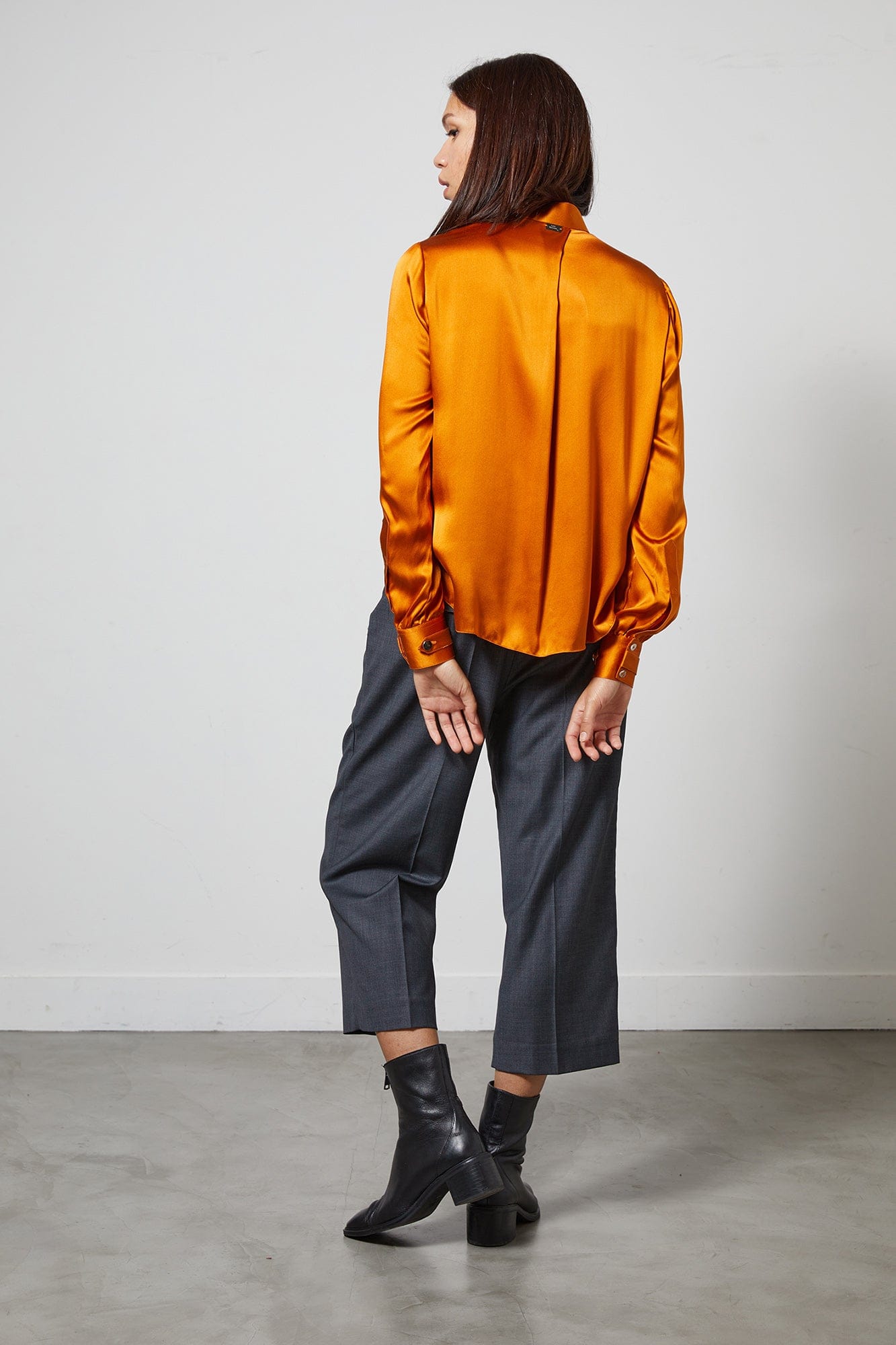 SKY B ochre - silk blouse