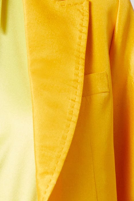 STRANGERS yellow - silk short suit jacket