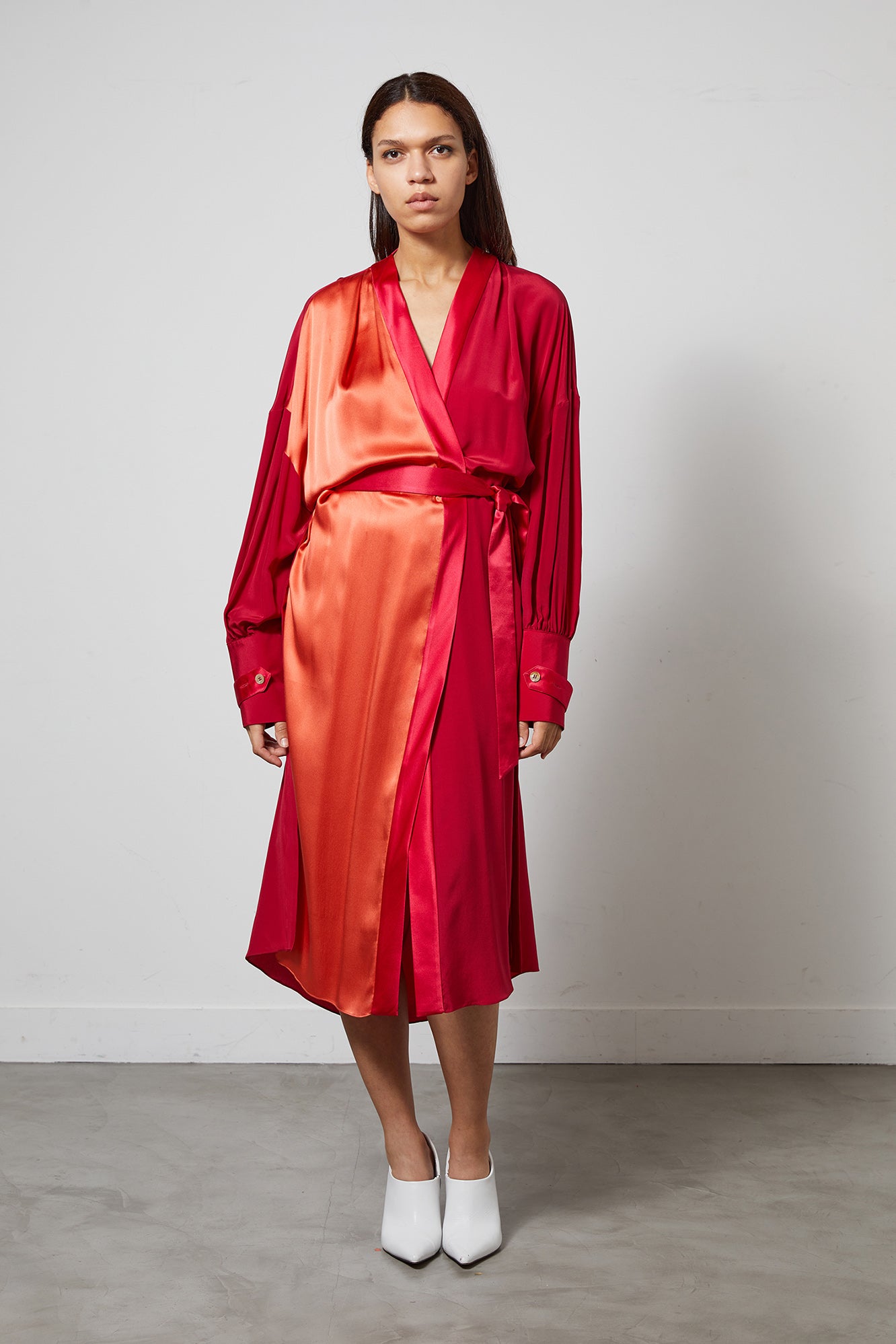 TOUCAN fuchsia - silk airy dress