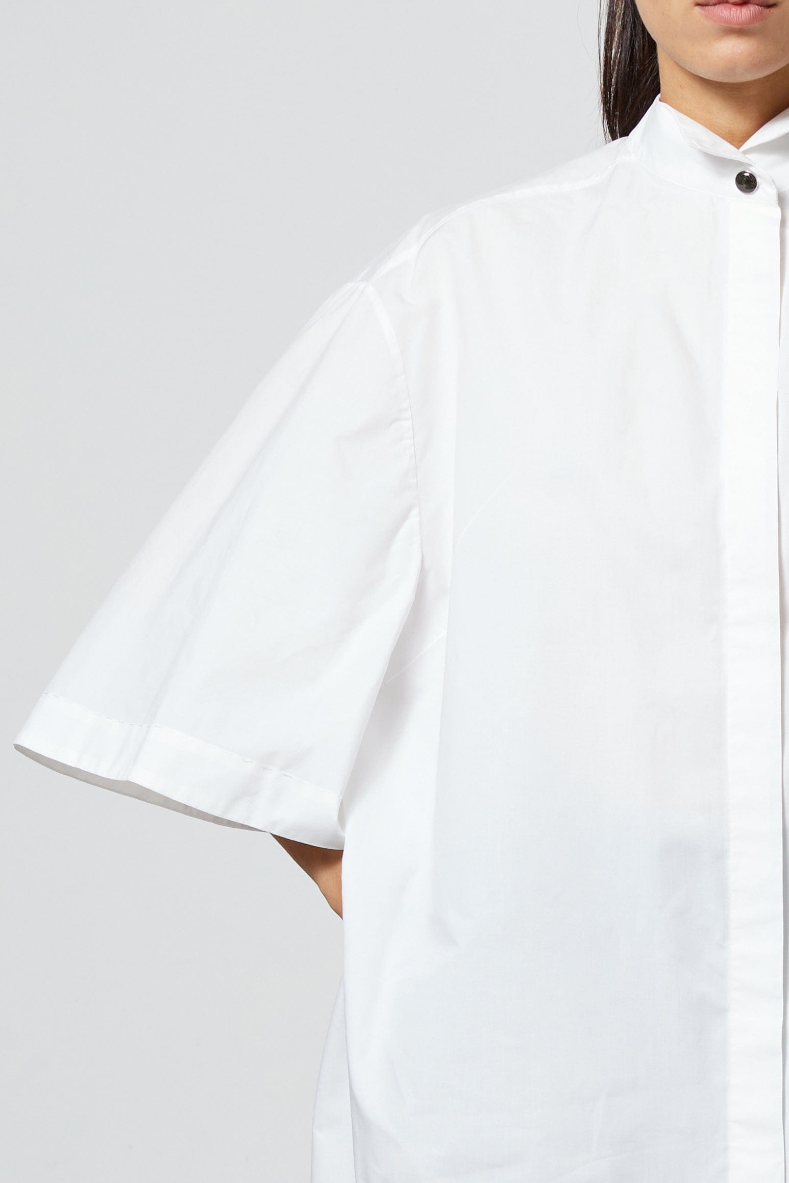 TUXEDO white - oversized cotton shirt