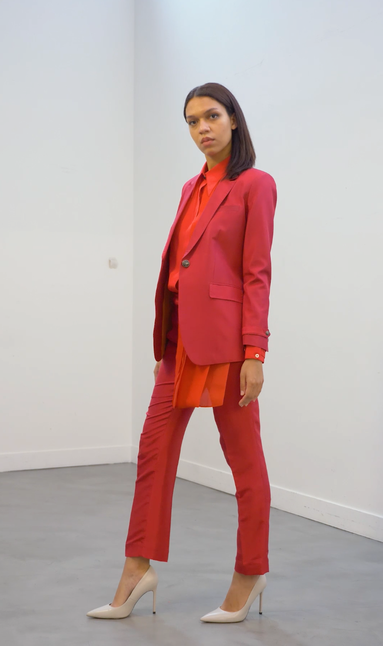 MEN fuchsia - silk suit jacket – Lucie Brochard.võ