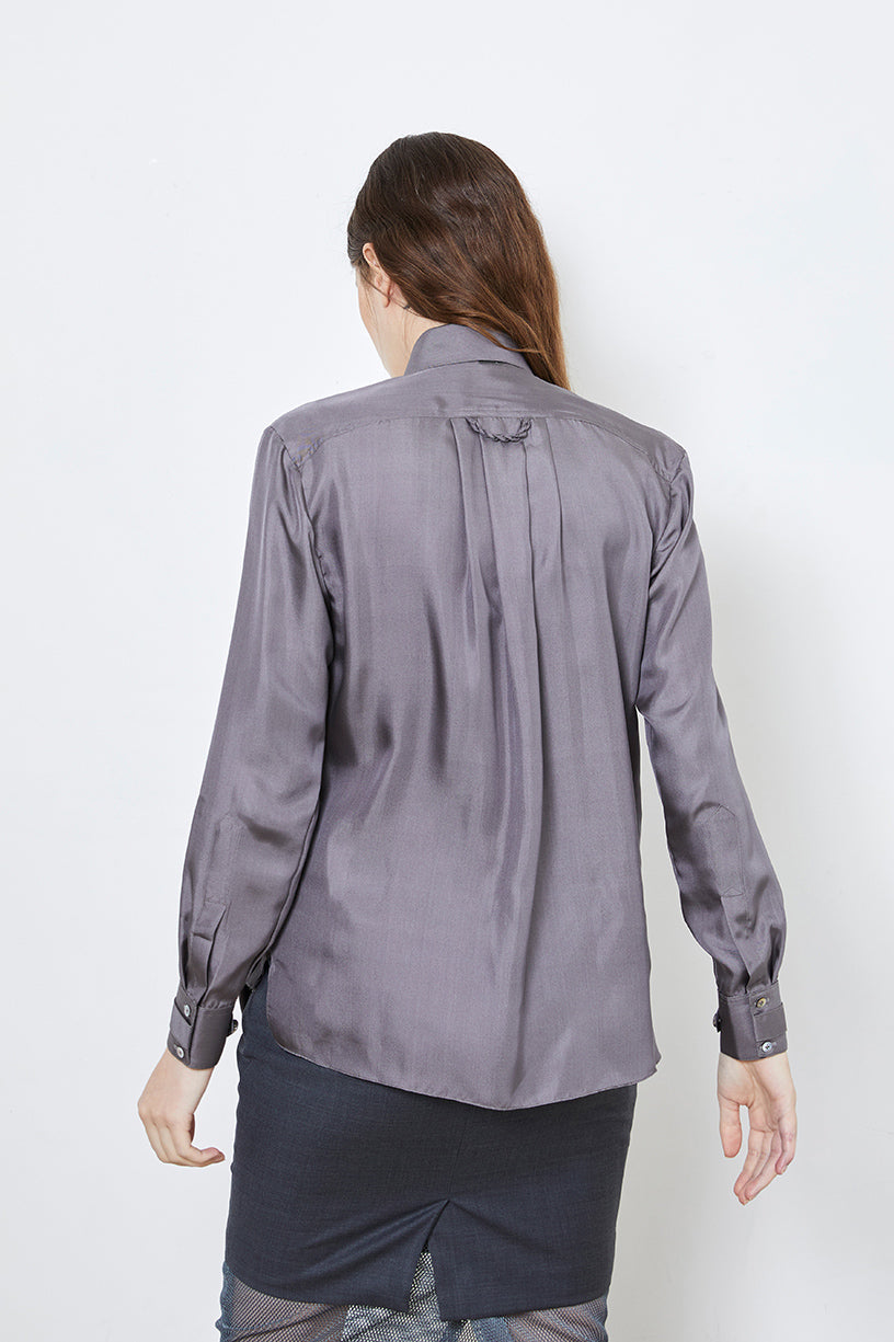 LOCK gris - chemise en soie