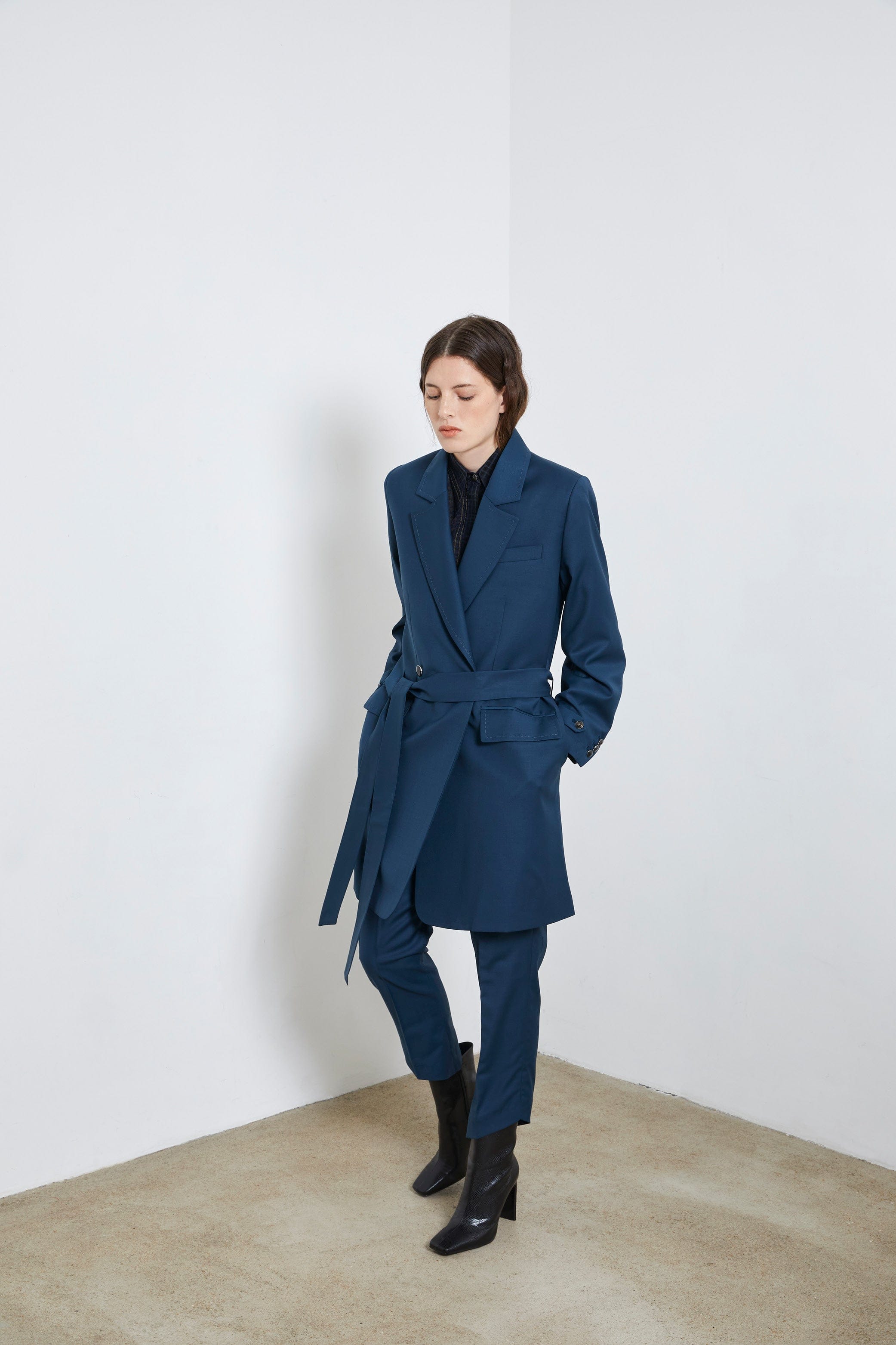 ST HONORE blue - wool microfiber suit