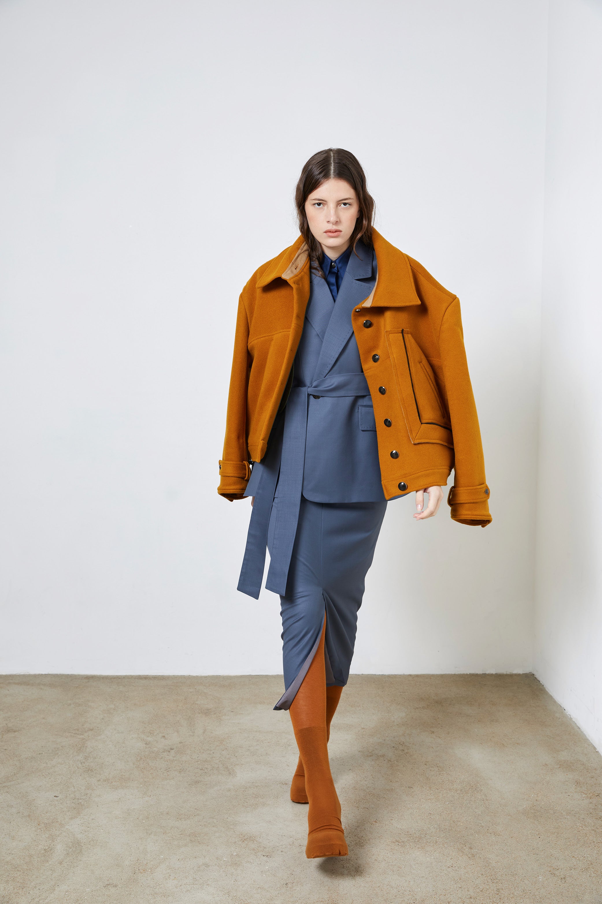 MARAIS 오커 - 유니섹스 오버사이즈 재킷