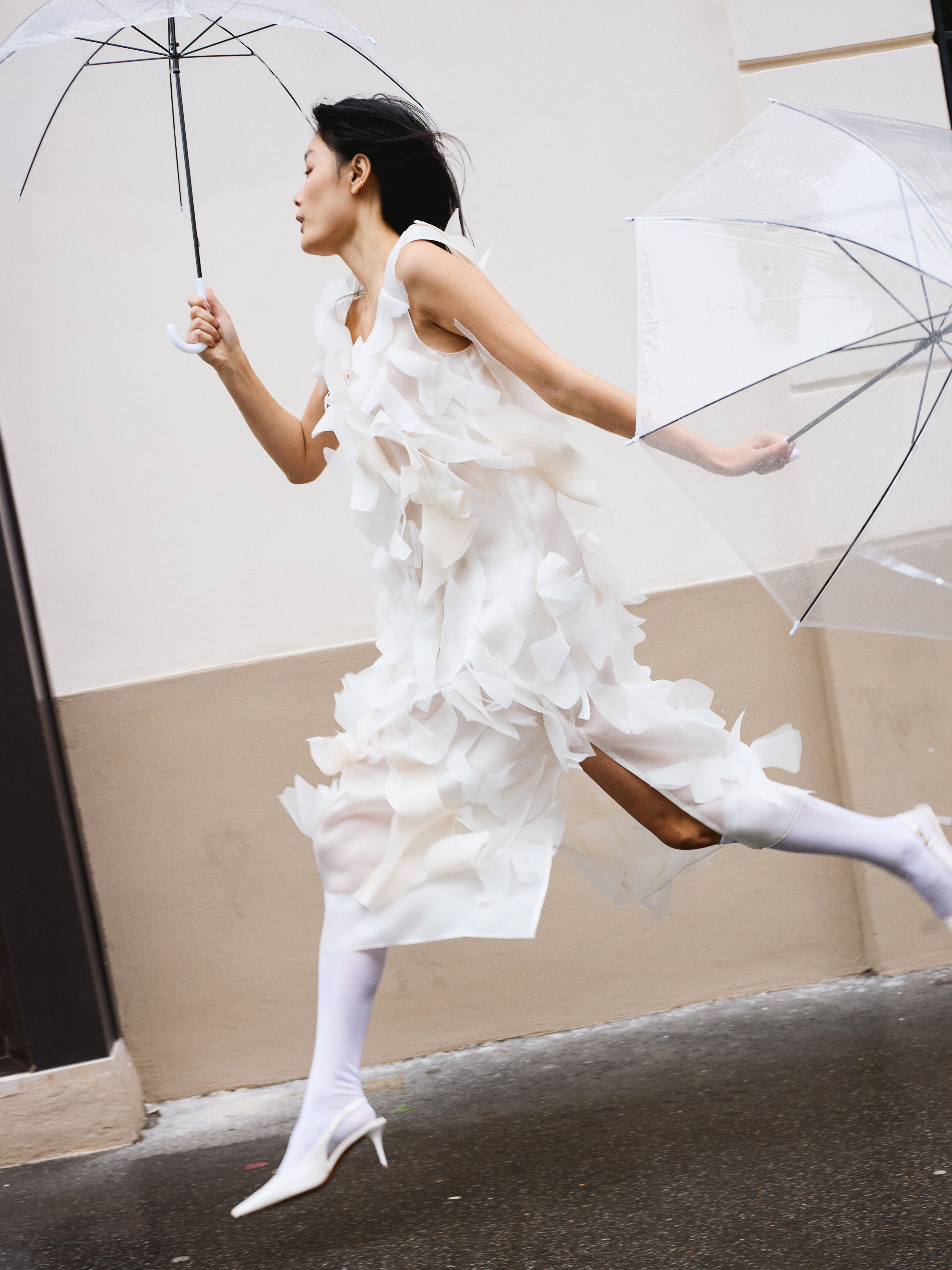 LEAF organza silk - bridal dress