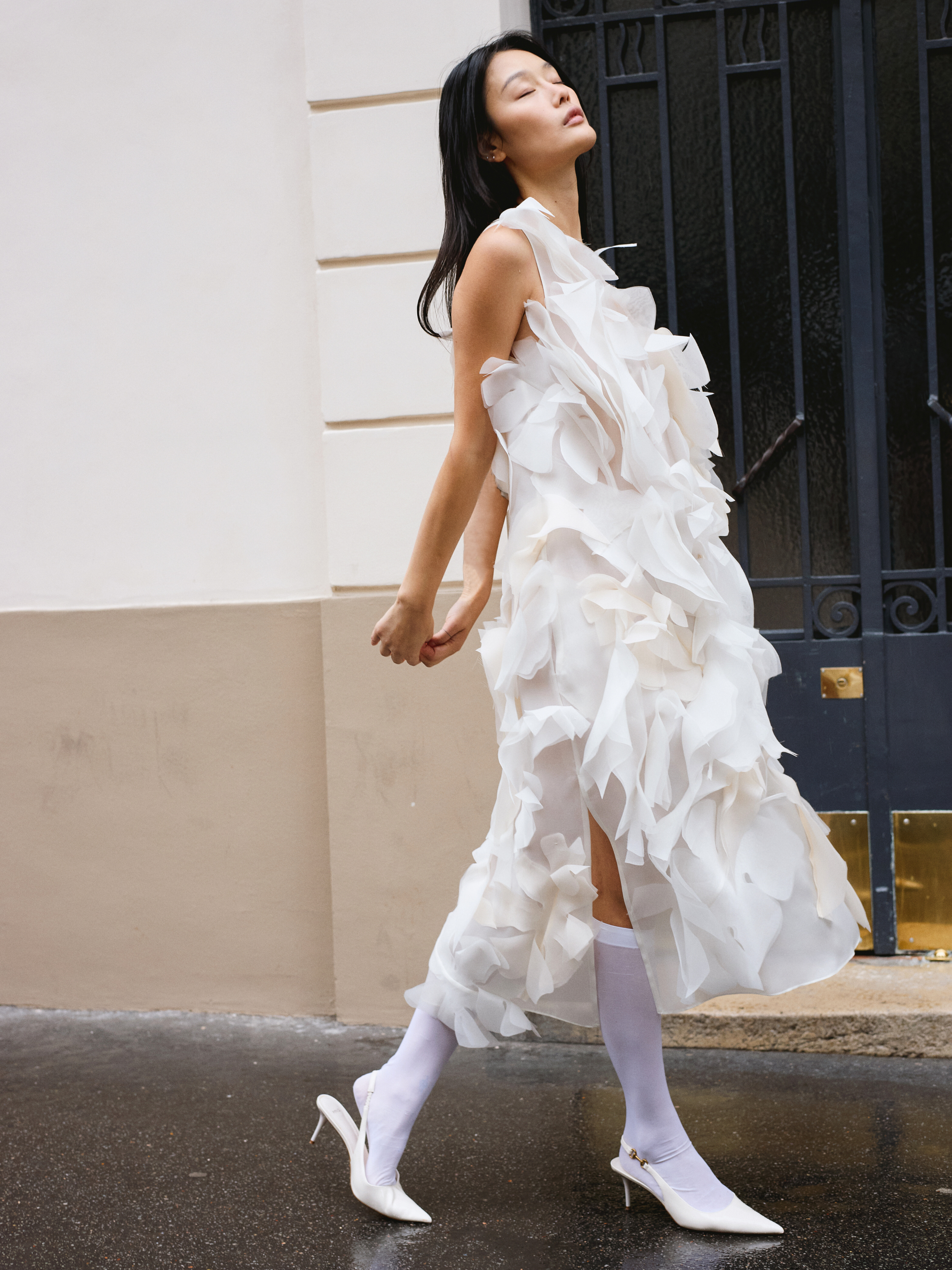 LEAF organza silk - bridal dress
