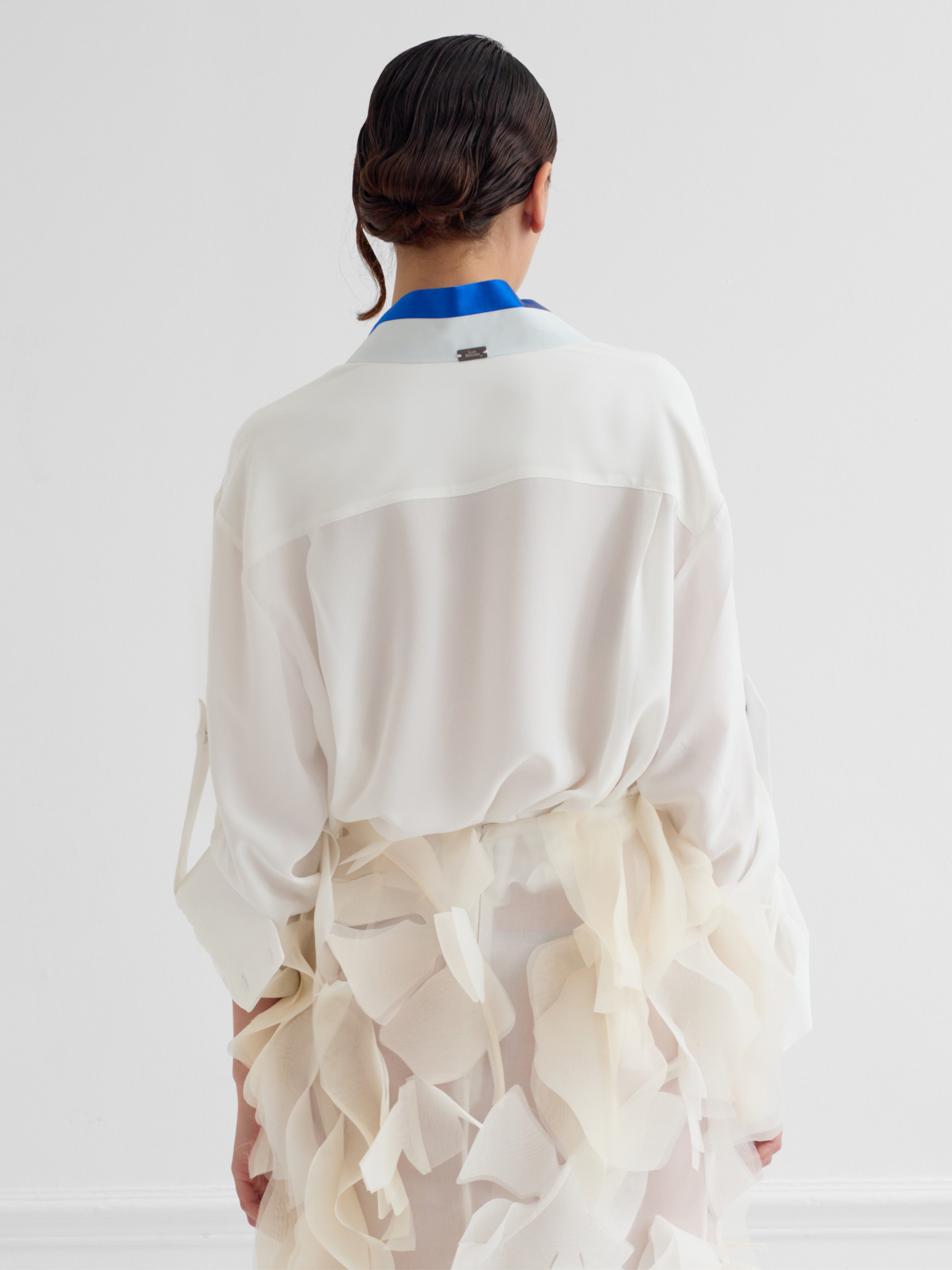 HANBO white - silk blouse