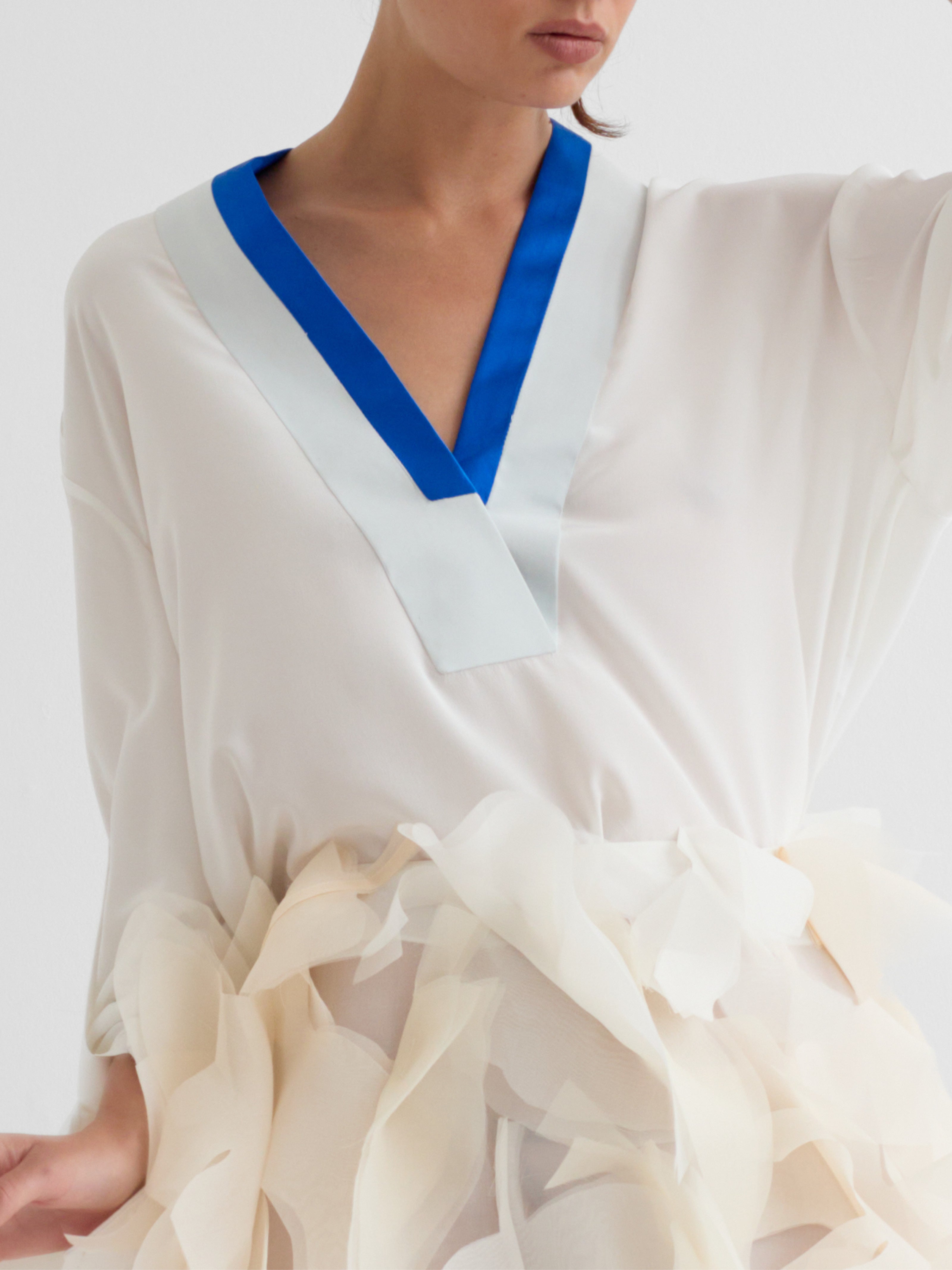 HANBO white - silk blouse