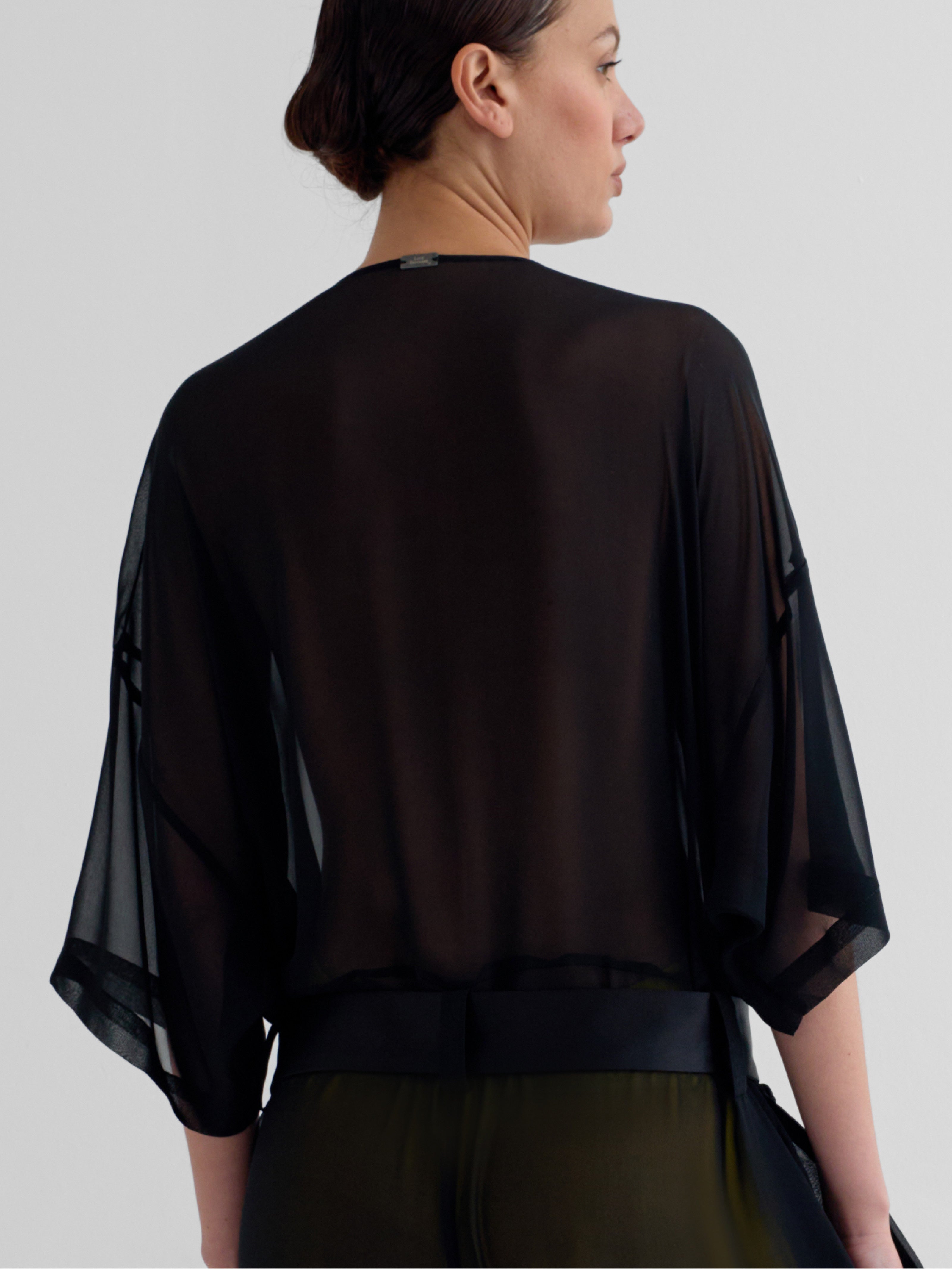 SEOARI black - sheer graphic jumpsuit