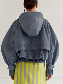 N°067 - Nylon Bomber in Slate Blue