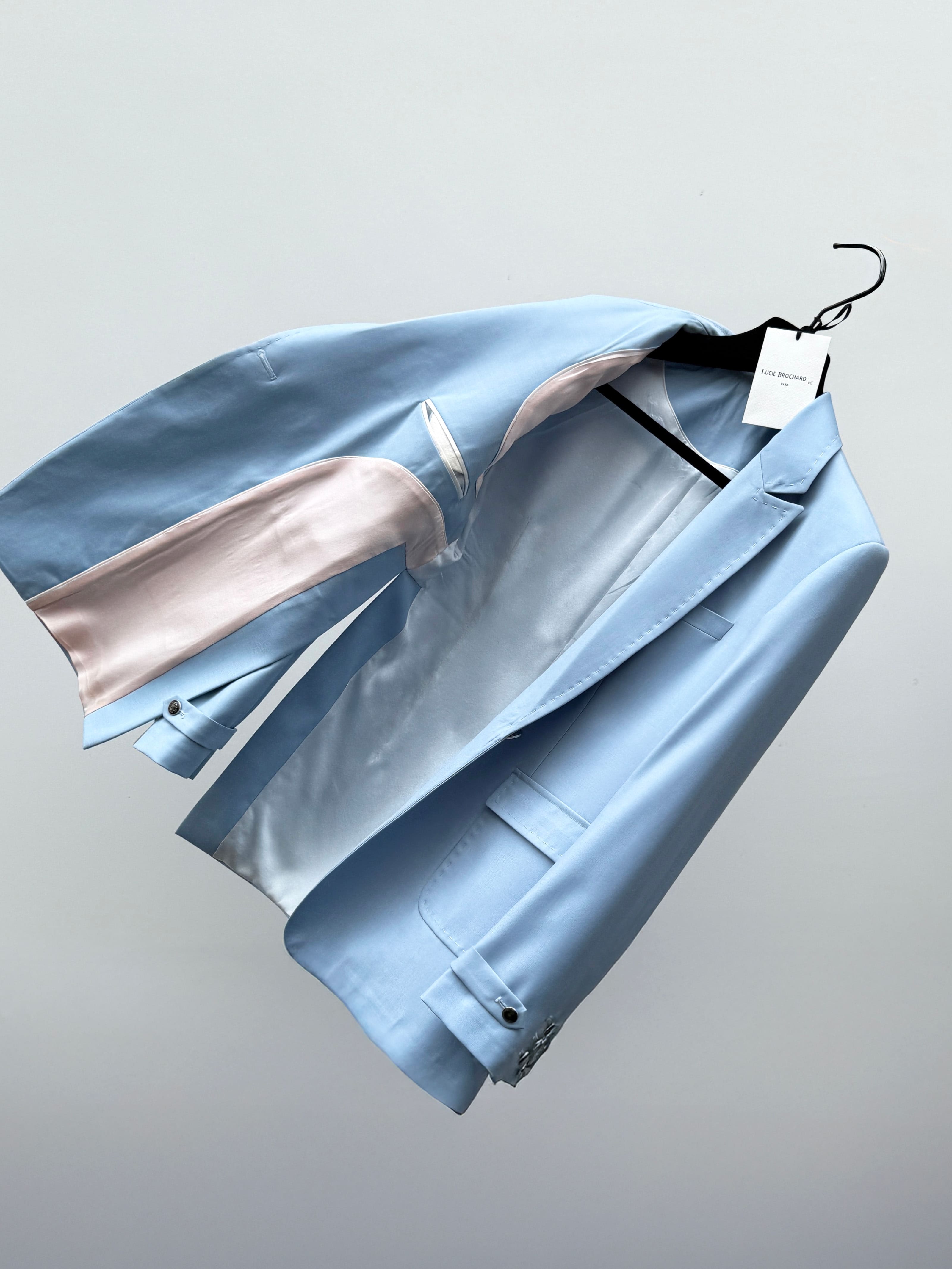 Strangers - Wool Suit Jacket in Light Blue
