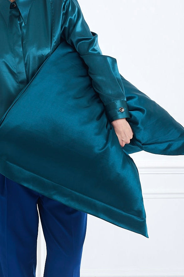 SILPHÉE BLUE DEEP SEA - Silk pillowcases