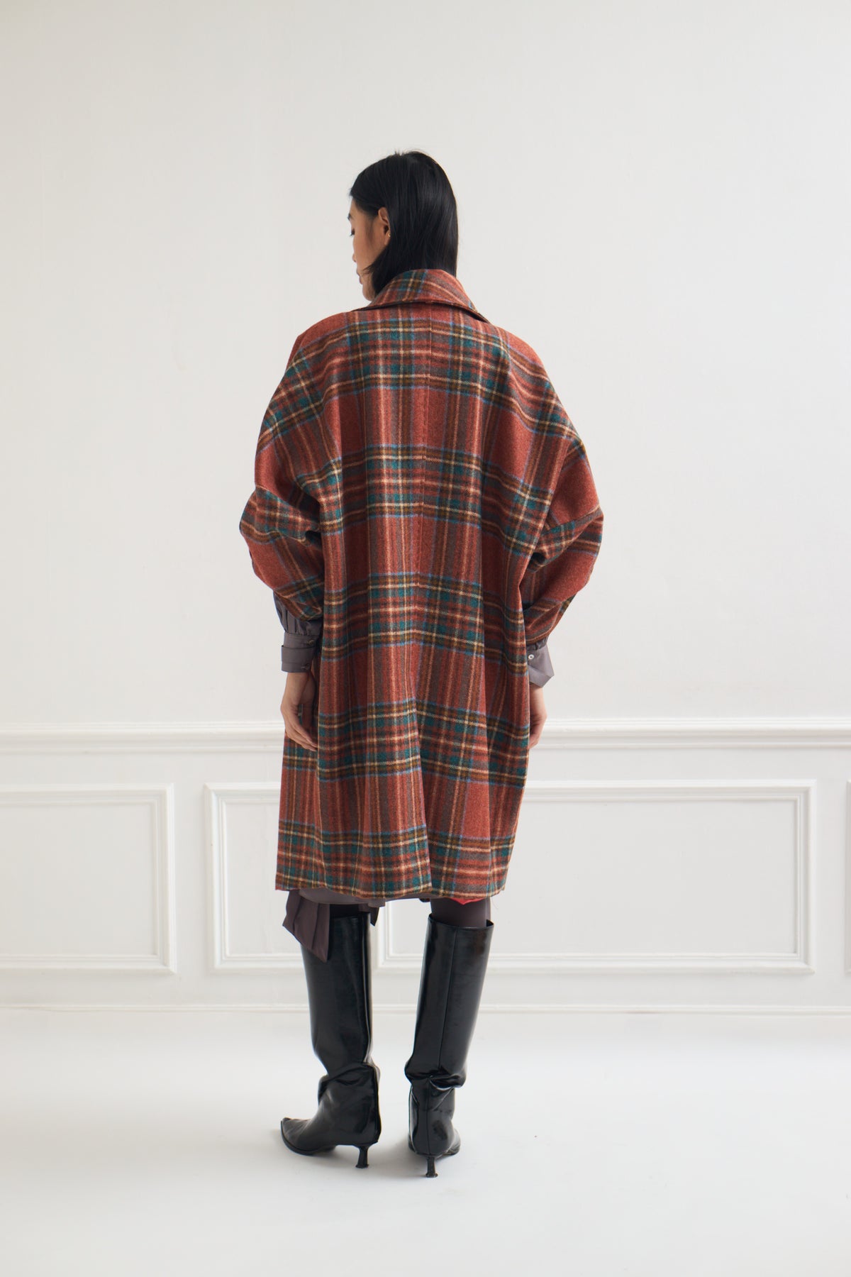 Linq - Oversize Wool Coat in Orange