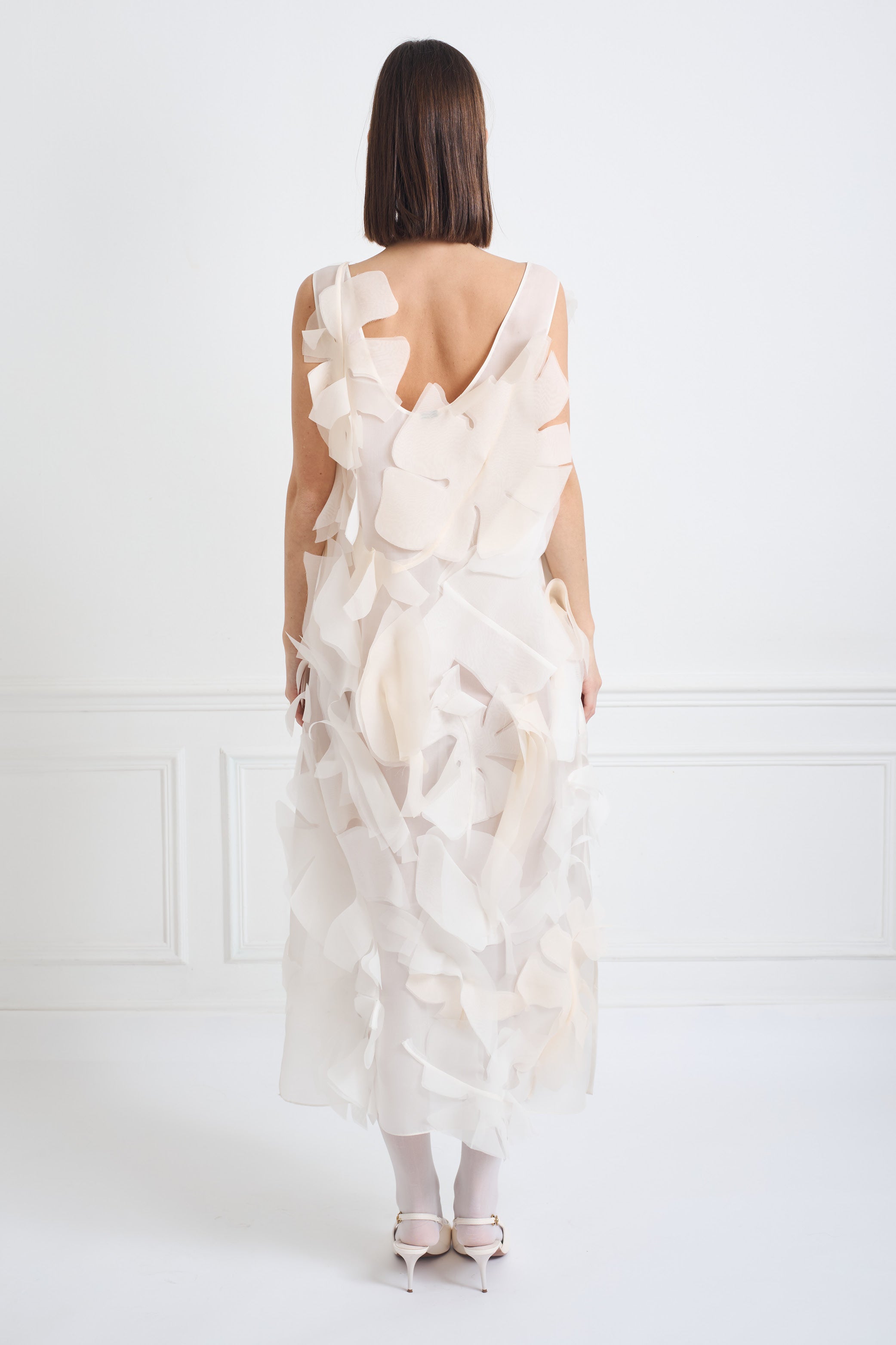 DROUOT 숏 페더 드레스