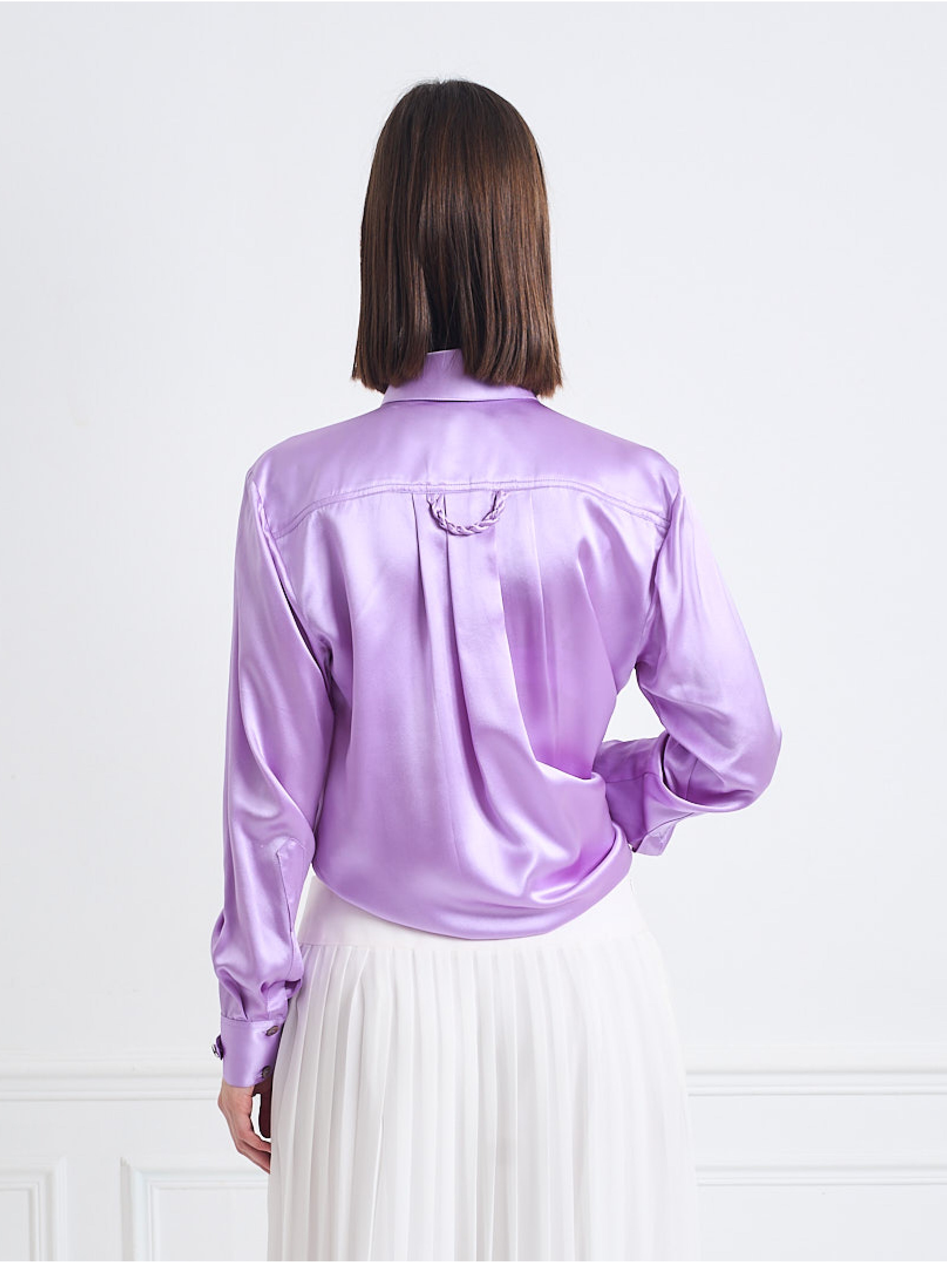 LOCK wisteria violet - silk shirt