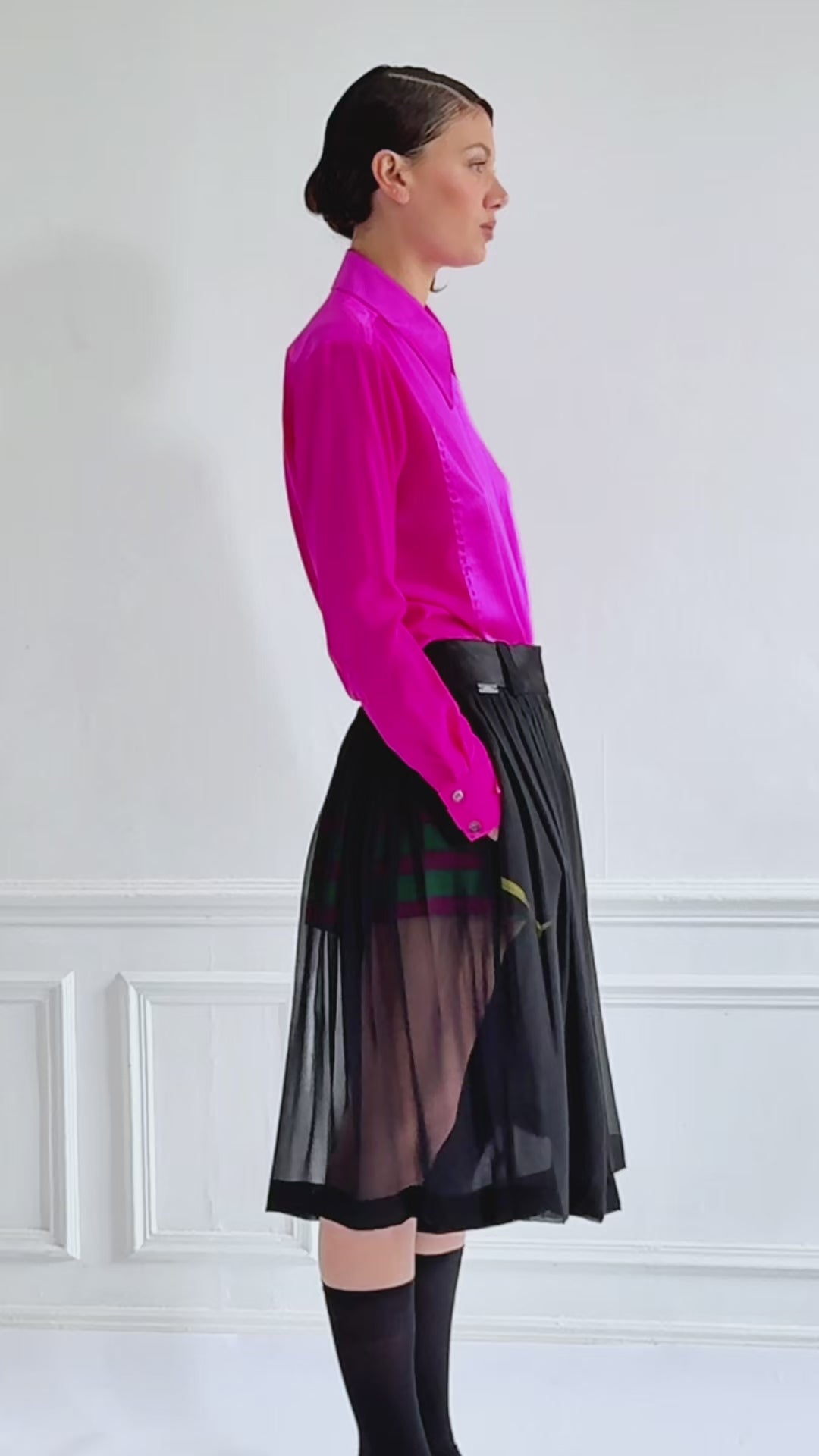 LOCK Candy Pink - silk shirt – Lucie Brochard.võ