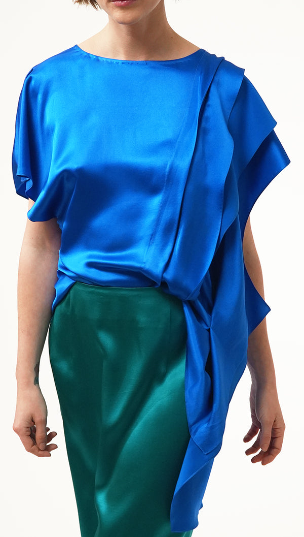 ATHE intense blue - draped top