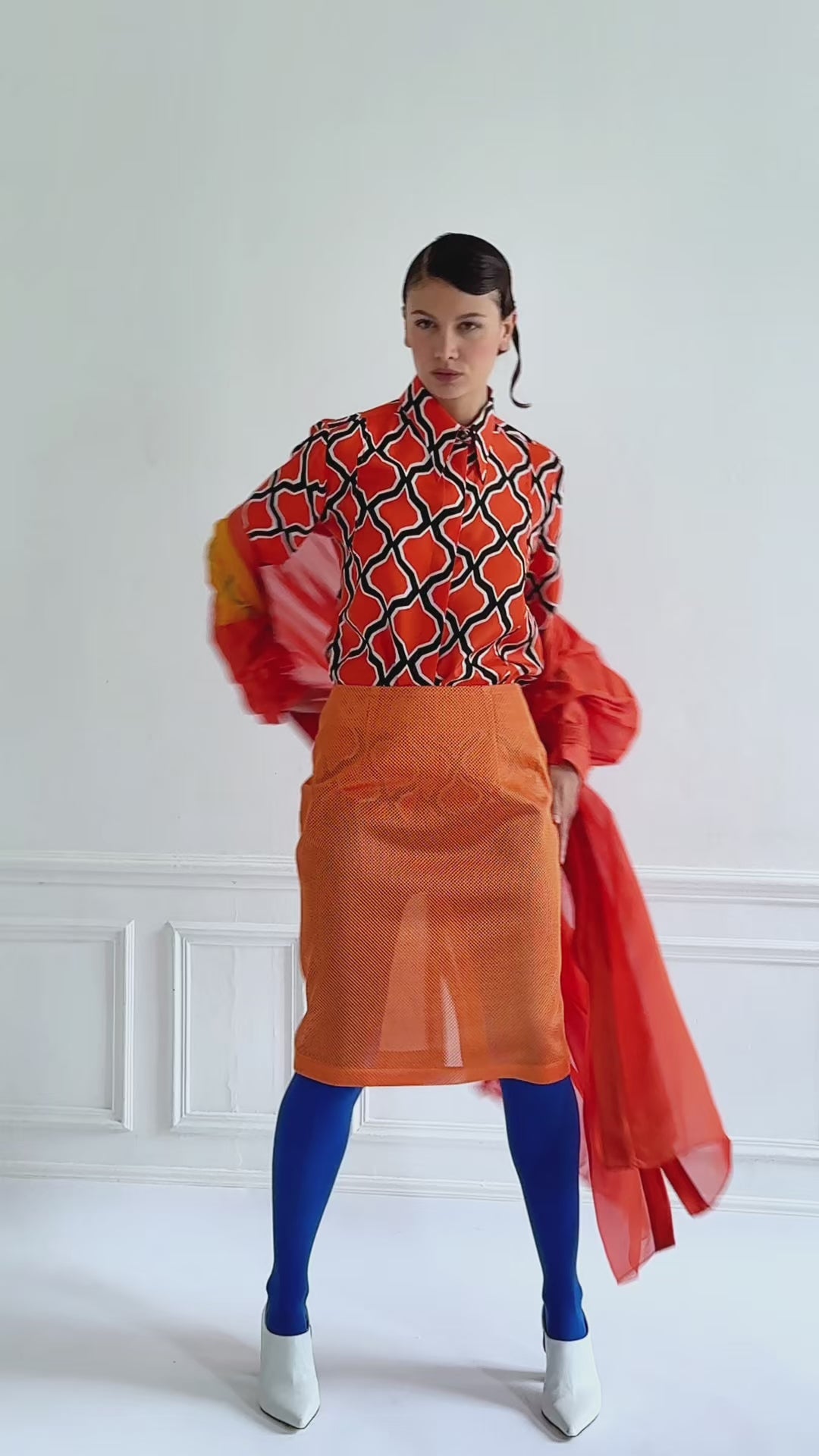 TOUCAN orange - airy silk dress – Lucie Brochard.võ