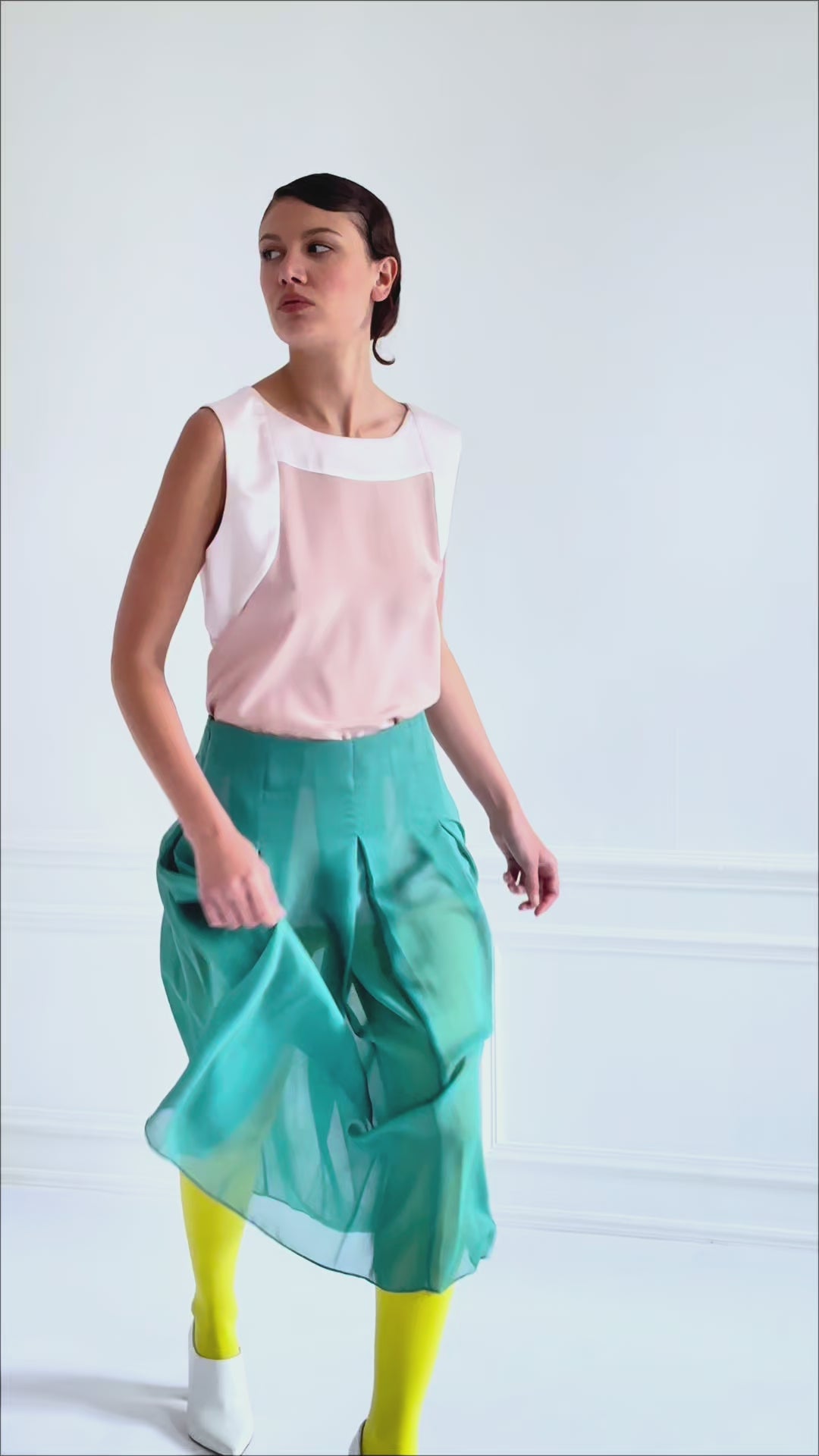 JEJU sky green - airy silk skirt – Lucie Brochard.võ