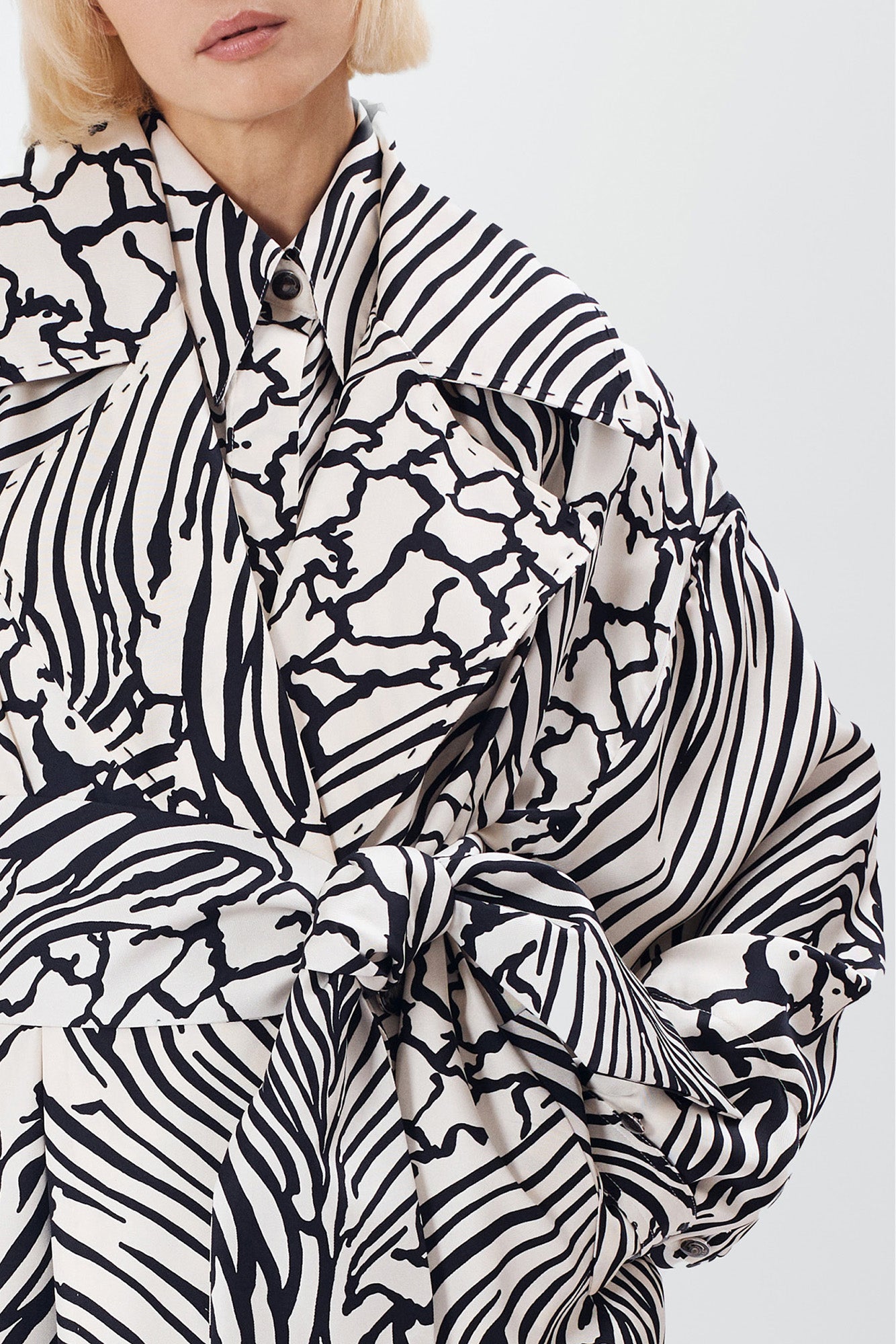 CONCORDE zebra - silk trench dress
