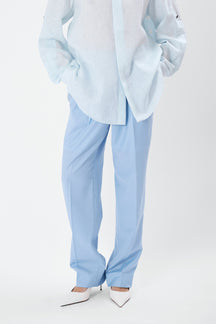 Antik - Wool Wide Leg Pants in Light Blue