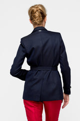 ASY navy - crossed suit jacket