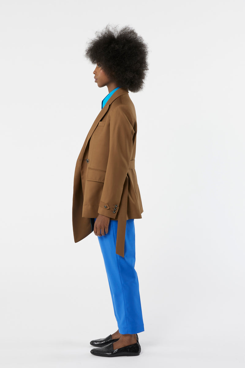 ASY camel - crossed suit jacket