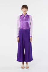 LOCK purple silk blouse + Pablo B pant utlra violet