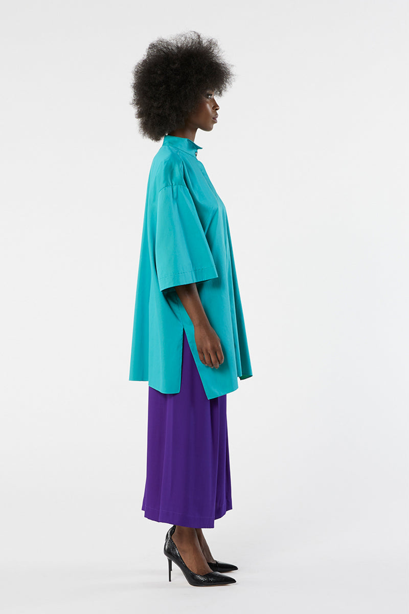 TUXEDO turquoise - oversized shirt dress