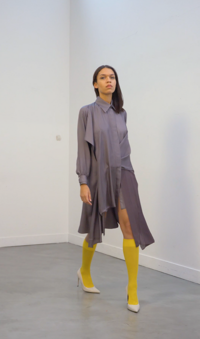 CHARLOT grey silk dress