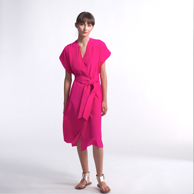 San Francisco fluid dress, Fuchsia