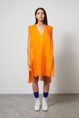ART DECO apricot - pleated dress