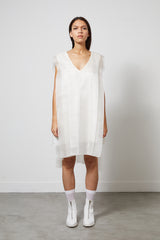 ART DECO white - pleated dress