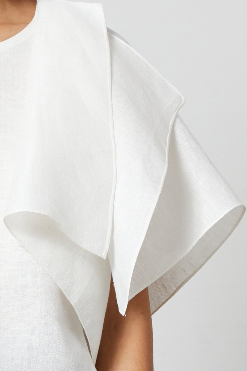 FOLDED white - experimental draped top