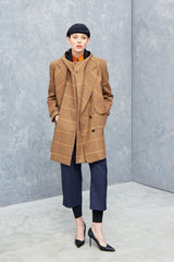 ABERDEEN check coat in lambswool LUCIE BROCHARD.võ Highlands 
