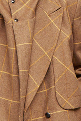 ABERDEEN check coat in lambswool LUCIE BROCHARD.võ Highlands details