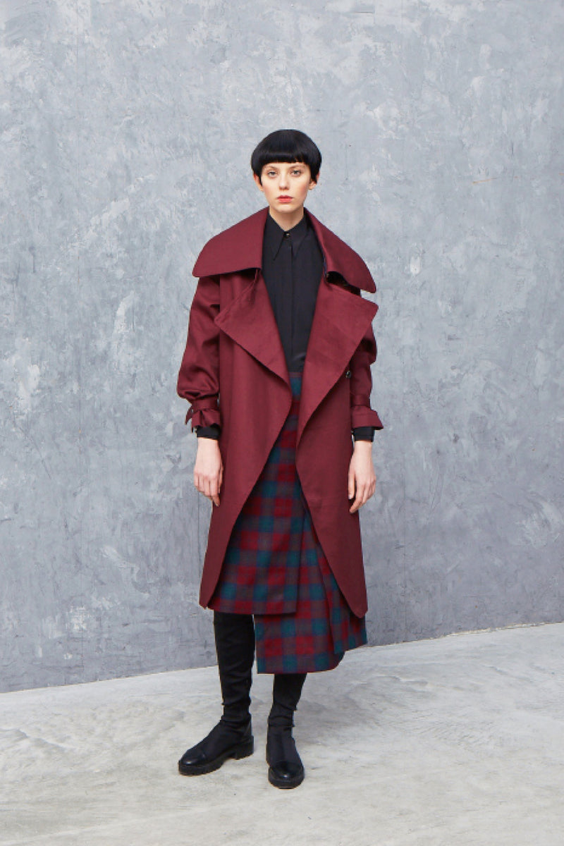 MALTESE burgundy - iconic trench coat