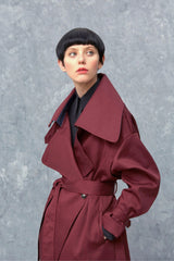 MALTESE burgundy - iconic trench coat