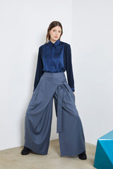 CALI B blue - wrap knotted pants