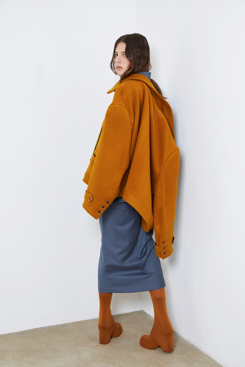 MARAIS ochre - unisex oversized jacket