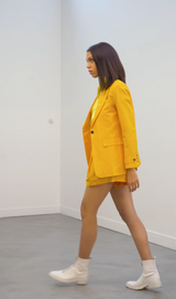 STRANGERS short suit, yellow silk